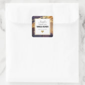 Elegant Golden Marble Artistic Product Vierkante Sticker (Tas)