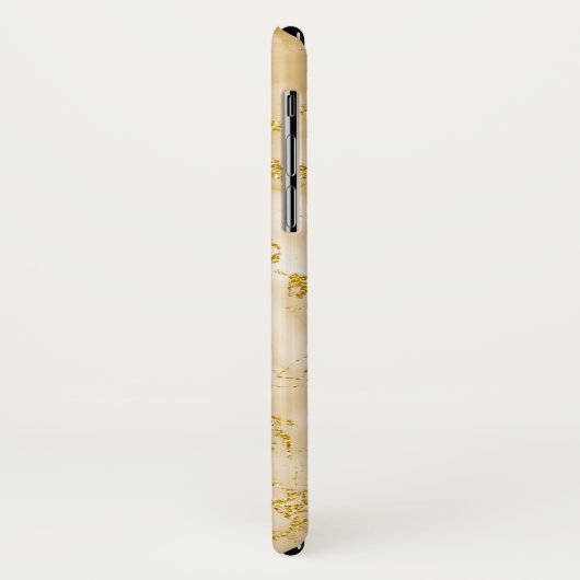 Elegant Golden Marble Monogram Faux Gold Glitter Case-Mate iPhone Case (Achterkant/links)