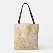 Elegant Golden Marble Monogram Faux Gold Glitter Tote Bag (Achterkant)