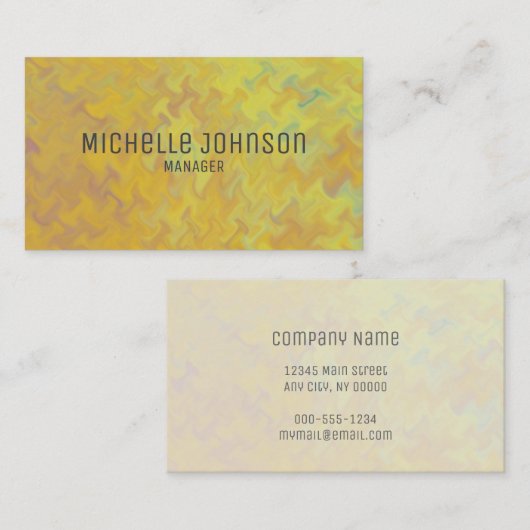 Elegant Golden Marbling Professional look Visitekaartje (Voorkant / Achterkant)