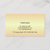 Elegant Golden Metallic look Visitekaartje (Achterkant)