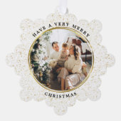 Elegant Golden minimaal gepersonaliseerd Ornament Kaart (Voorkant)