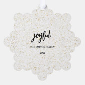 Elegant Golden minimaal gepersonaliseerd Ornament Kaart (Achterkant)