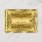 Elegant Golden Mode Jewelry Designer Gold Visitekaartje (Achterkant)