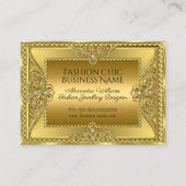 Elegant Golden Mode Jewelry Designer Gold Visitekaartje (Voorkant)