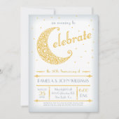 Elegant Golden Moon Celebration Kaart (Voorkant)
