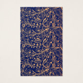 Elegant Golden Navy Blue Pattern Bijbel Bladwijzer Visitekaartje (Achterkant)