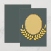 Elegant Golden Oval Lijst Blank Uitnodiging Kaart (Voorkant / Achterkant)