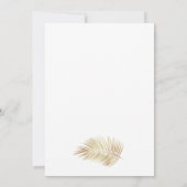 Elegant Golden Palm Branch Wedding Save The Date (Achterkant)