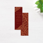 Elegant Golden Pattern Bijbelcitaat Bladwijzer Mini Visitekaartjes (Bureau)