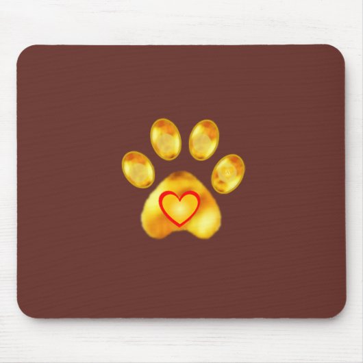 Elegant Golden Paw Muismat (Voorkant)