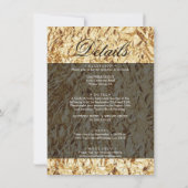 Elegant Golden Photo Calligraphy Wedding Invitatio Kaart (Achterkant)