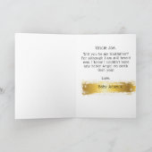 Elegant Golden Photo Godfather-verzoek Kaart (Binnen)