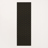Elegant Golden Polka Dots on Black Yogamat (Achterkant)