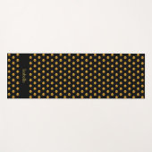 Elegant Golden Polka Dots on Black Yogamat (Voorkant (horizontaal))