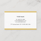 Elegant Golden Polka Dots on White Visitekaartje (Achterkant)