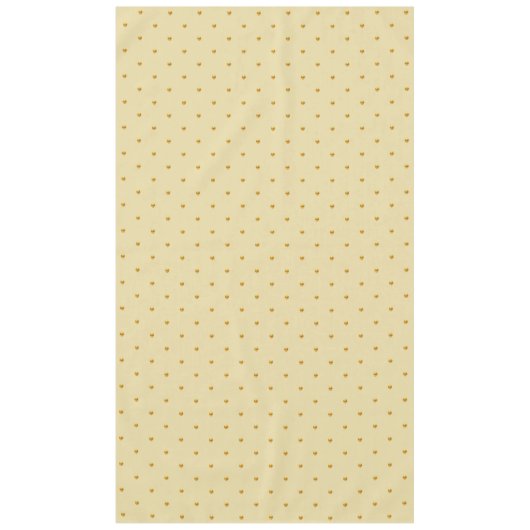 Elegant Golden Polka Dots op Champagne Beige Tafelkleed (Voorkant)