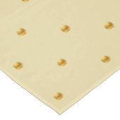 Elegant Golden Polka Dots op Champagne Beige Tafelkleed (Gekanteld)
