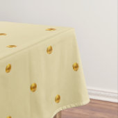 Elegant Golden Polka Dots op Champagne Beige Tafelkleed (Voorbeeld)