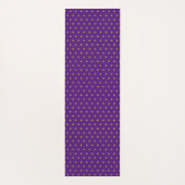 Elegant Golden Polka Dots op Royal Paars Yogamat (Achterkant)