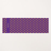 Elegant Golden Polka Dots op Royal Paars Yogamat (Voorkant (horizontaal))