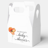 Elegant Golden Poppy Baby shower Bedankdoosjes (Geopend)