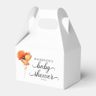 Elegant Golden Poppy Baby shower Bedankdoosjes