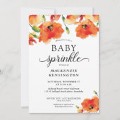 Elegant Golden Poppy Baby Sprinkle Shower Kaart (Voorkant)