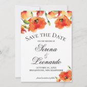 Elegant Golden Poppy Summer Wedding Save the Date (Voorkant)