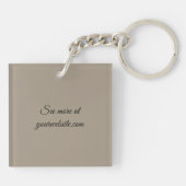 Elegant golden ratio art columbariumgedicht sleutelhanger (Achterkant)