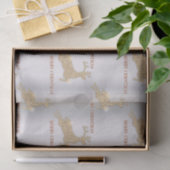 Elegant Golden Reindeer Luxe Kerstmis Tissuepapier (Geschenk)