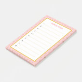 Elegant Golden & Roze bewerkbare dingen om na te d Post-it® Notes (Schuin)