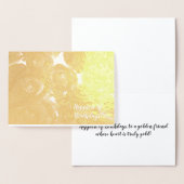 Elegant Golden Rozen Birthday Wishes Card Folie Kaarten (Display)
