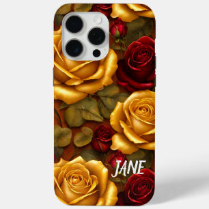Elegant Golden Rozen Valentijnse Special iPhone 15 Pro Max Hoesje