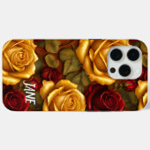 Elegant Golden Rozen Valentijnse Special Case-Mate iPhone Case (Achterkant (horizontaal))