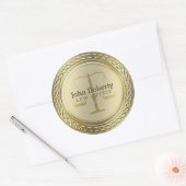  Elegant Golden Scales of Justice Ronde Sticker (Envelop)