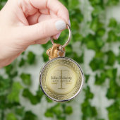 Elegant Golden Scales of Justice Sleutelhanger (Hand)