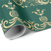 Elegant  Golden Scroll wrapping papier (Rol Hoek)