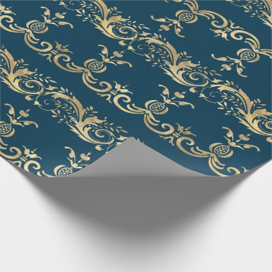 Elegant  Golden Scroll wrapping papier (Hoek)