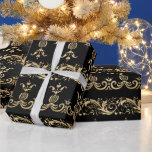 Elegant  Golden Scroll wrapping papier<br><div class="desc">Elegant  gouden scroll wrapping papier.</div>