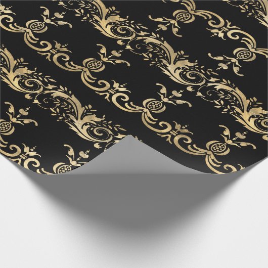 Elegant  Golden Scroll wrapping papier (Hoek)