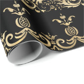 Elegant  Golden Scroll wrapping papier (Rol Hoek)