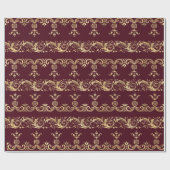 Elegant  Golden Scroll wrapping papier (Vlak)
