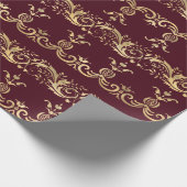 Elegant  Golden Scroll wrapping papier (Hoek)