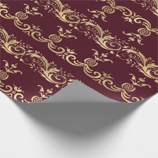 Elegant  Golden Scroll wrapping papier (Hoek)