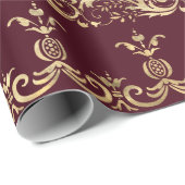 Elegant  Golden Scroll wrapping papier (Rol Hoek)
