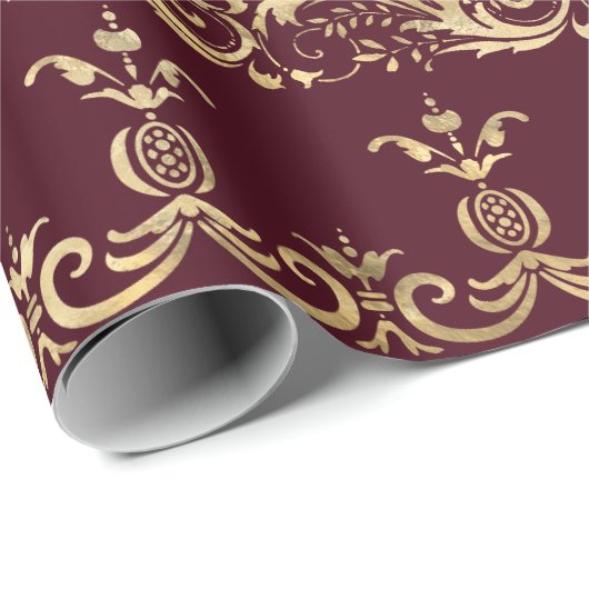 Elegant  Golden Scroll wrapping papier (Rol Hoek)