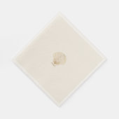 Elegant Golden Seashell Monogram Wedding Napkins Servet (Hoek)