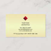 Elegant Golden Shades & Gold Stripes Visitekaartje (Achterkant)