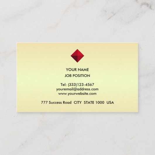 Elegant Golden Shades & Gold Stripes Visitekaartje (Achterkant)